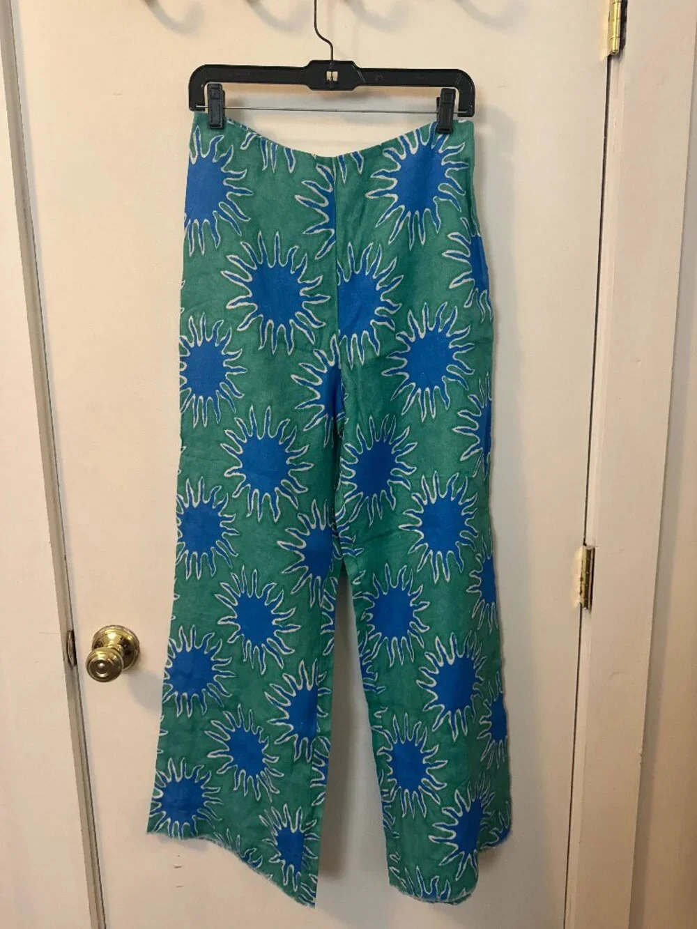 Mango x Simon Miller Printed Linen Wide-Leg Trousers NWT